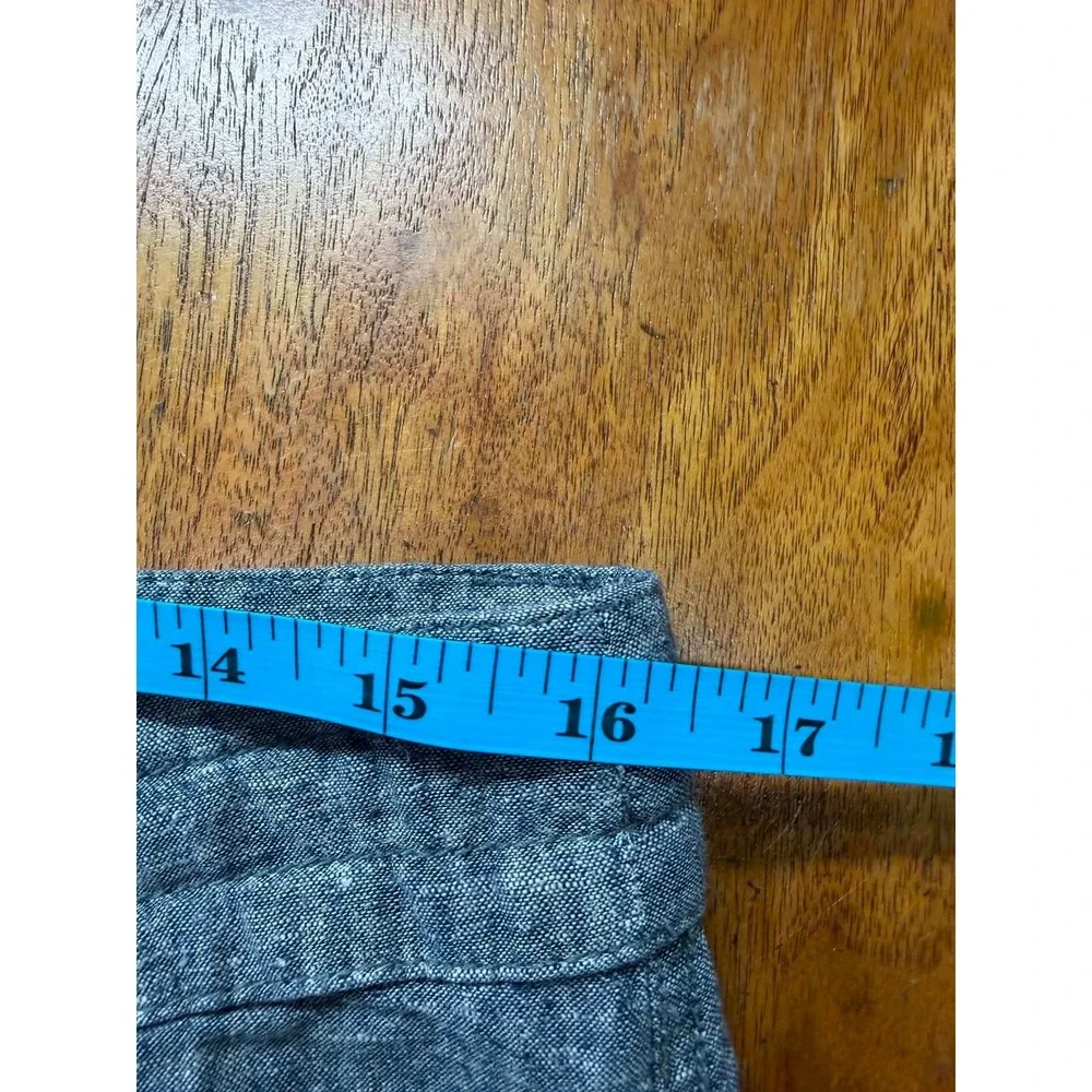 Patagonia Island Hemp Shorts Womens 8 Blue Chambray Organic Cotton Blend 57115